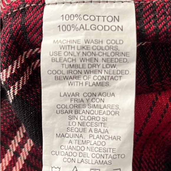 Red‎ Plaid Men's Shirt flannel - Picture 7 of 10
